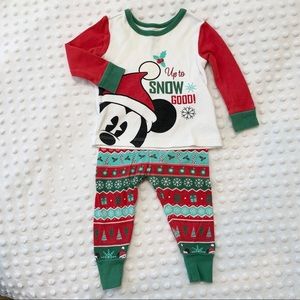 Christmas Disney PJs, Unisex Two Piece, 6-9M